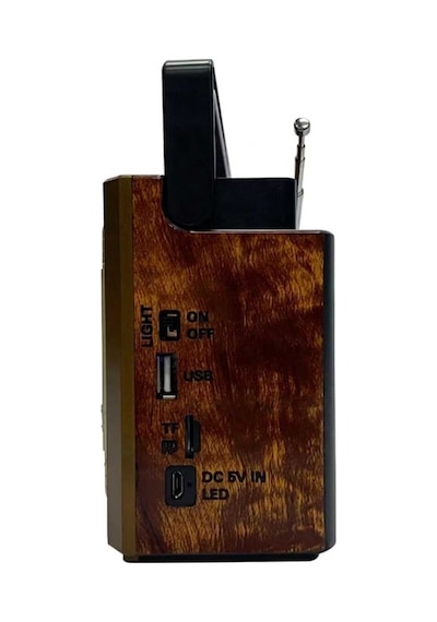 Kamptek Ktf-1655 Nostaljik Radyo - Bluetooth Hoparlör, El Fenerli, Şarjlı Ahşap Görünümlü Retro Müzik Kutusu