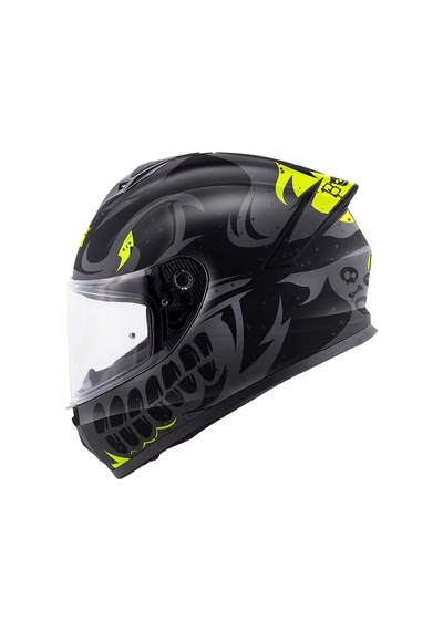 Gıvı 50.x Bones Mat Siyah-neon Sarı Kask - F93322-mat Siyah/sarı-l