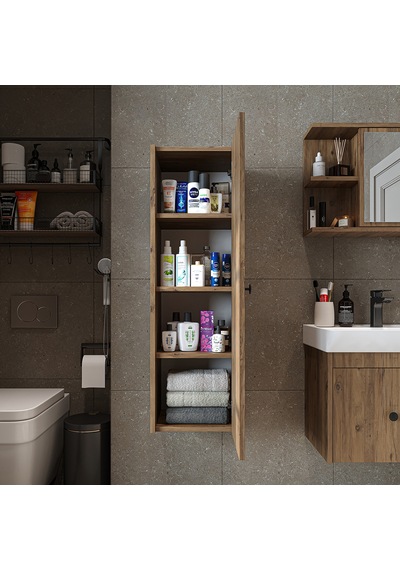 Ada Banyo Dolabı Mat Suntalam 110 Cm Banyo Boy Dolabı Atlantik Atlantik Çam Ada Banyo Dolabı Mat Suntalam 110 Cm Banyo Boy Dolabı Atlantik Atlantik Çam