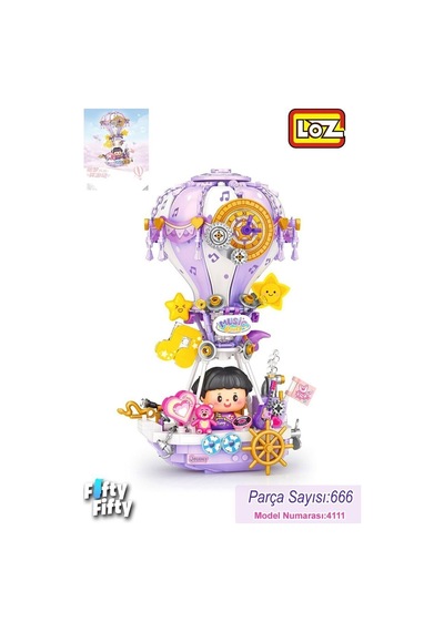 Lz4111 Loz Mor Hava Balonu Block Oyuncak 666 Parça