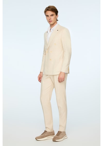 Morven Erkek Bej Keten Trend Desenli Slim Fit Sivri Yaka Kuruvaze Takım Elbise 26ys001005653 Bej Morven Erkek Bej Keten Trend Desenli Slim Fit Sivri Yaka Kuruvaze Takım Elbise 26ys001005653 Bej