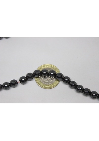 Hematit Taşı YARIM Dizi 8mm (18cm uzunluğundadır)