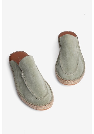 Mubiano Hakiki Deri Summer Erkek Süet Önü Kapalı Jüt Taban Yeşil Espadril Terlik -mssr3416-y Mubiano Hakiki Deri Summer Erkek Süet Önü Kapalı Jüt Taban Yeşil Espadril Terlik -mssr3416-y