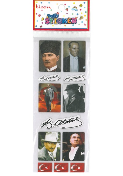 Ticon Sticker Renk Atatürk Figürlü