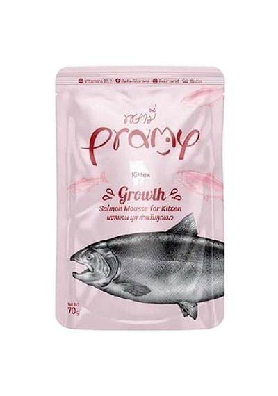 2As Yavru Kediler İçin Somonlu Mousse, 70 Gram Tekli Paket 12 Gri