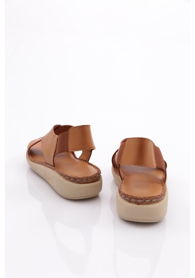 Dgn 317 Kadin Arkasi Lastikli Sandalet 317-2132-R1755 Taba