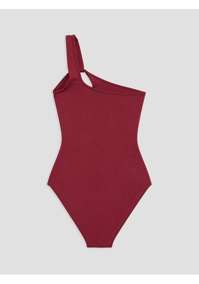 Lcw Dream Bordo Tek Omuz Kadın Mayo