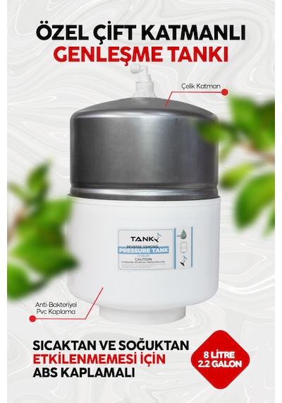 Pluskit 8 Litre 15 Aşama Mineralli 75 Gpd Su Arıtma Cihazı Ss0010