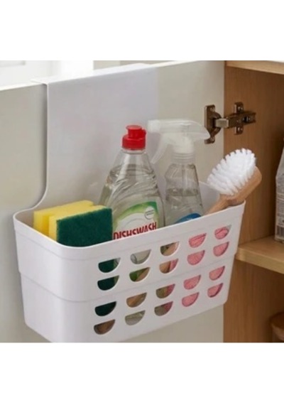 Askılı Düzenleyici, Asılabilir Mutfak Banyo Temizlik Dolap Kapağı Organizer Beyaz