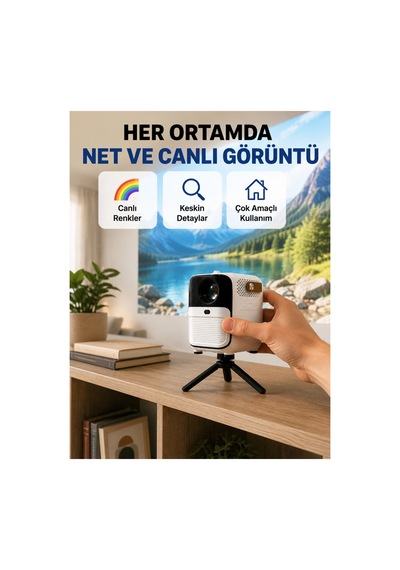 Astraltech Hafif Ve Taşınabilir Projektör 750 Gram Ağırlıkla Mobil Kullanıma Uygun Yeni Nesil