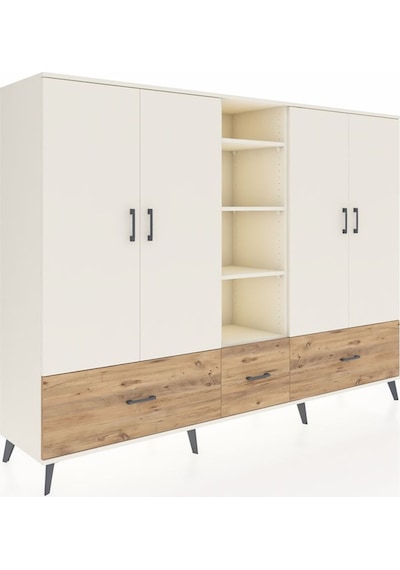 Hyperion Dolap 12 Raflı 3 Çekmeceli 4 Kapaklı 220x44x163 Aytaşı-a Aytaşı-aytaşı/çam Hyperion Dolap 12 Raflı 3 Çekmeceli 4 Kapaklı 220x44x163 Aytaşı-a Aytaşı-aytaşı/çam