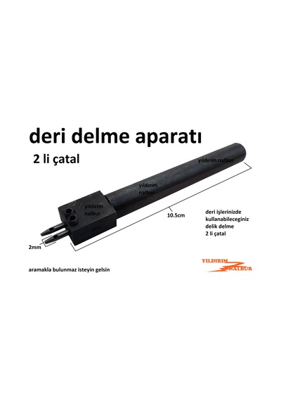 Deri Delme Aparatı 2 Li Çatal Delik Açma Çivisi Dikiş