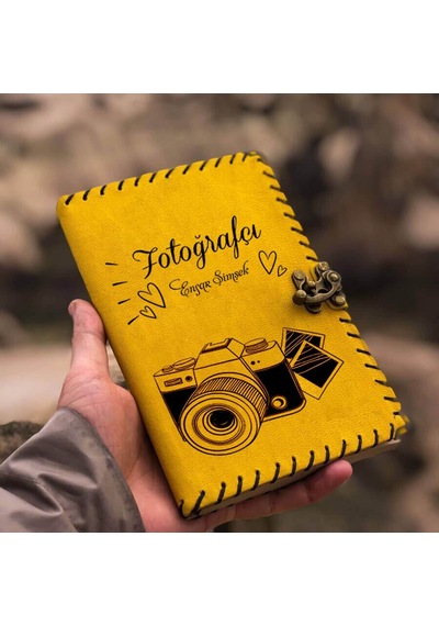 Fotoğrafçıya İsme Özel Deri Defter
