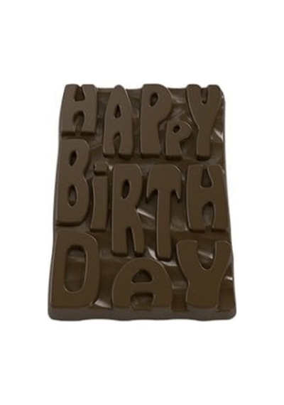 Happy Birthday Mutlu Yıllar Polikarbon Çikolata Kalıbı Renksiz