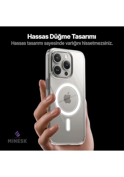 İphone Air İçin Magsafe İle Uyumlu Şeffaf Kılıf Kristal Berraklığında Materyal Polikarbonat Arka Kısım Ve Silik Diğer