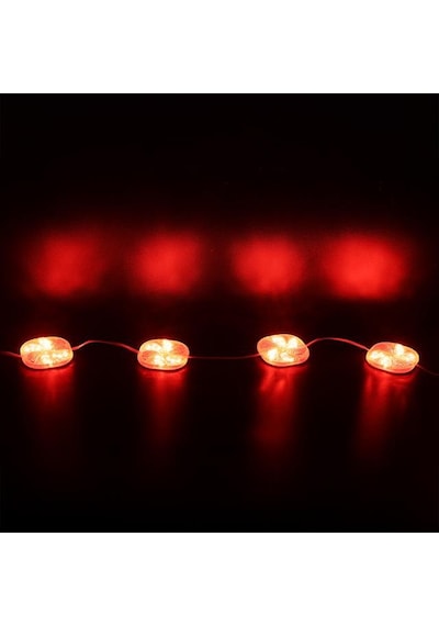 Powermaster Pm-14697 12 Volt 3 Watt Kırmızı Yanıp Sönen Çakar 6565-2835 Modül Led 65x65x12mm