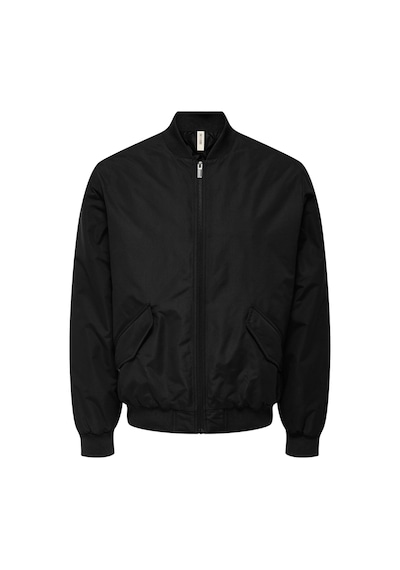 Only & Sons Erkek Russel Padded Siyah Bomber Ceket - 22034701 Siyah