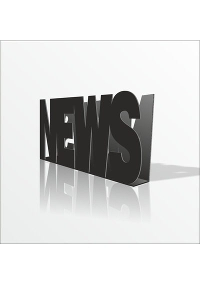 News Yazılı İnsört Standı Dergilik Broşürlük Gazetelik Siyah