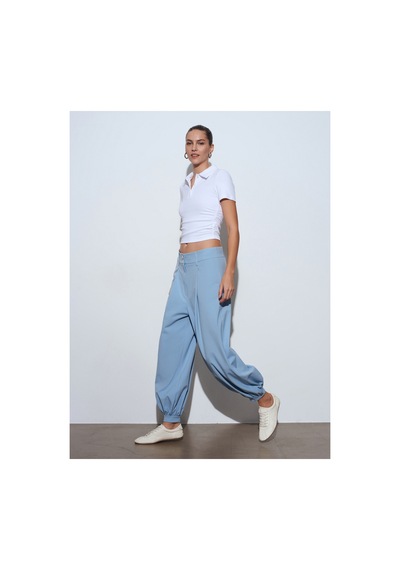 Dilvin 32614 Polo Yaka Top Beyaz