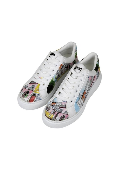 Kadın Vegan Deri Beyaz Sneakers - Lisboa Tasarım Beyaz