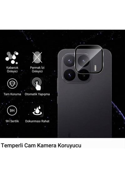 Görüntü Kalitesi Bozmayan Kamera Lens Koruyucu Safir Sapphire Siyah, Xiaomi Mi 17t / Xiaomi Mi 17t Pro Diğer