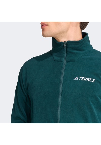 Adidas Multi Essentials Full Zip Fleece Erkek Yeşil Yürüyüş Polar Jy8356