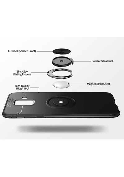 Samsung Uyumlu Galaxy J6 (Sm-J600F) Yüzüklü Manyetik Ravel Kilif 513341820