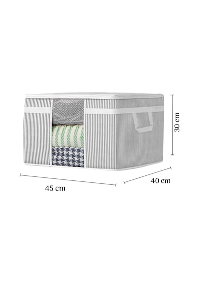 6'lı Maxi Pencereli Baza Altı Hurç - Yastık Kıyafet Saklama Hurcu 45 X 40 X 30 Cm Çok Renkli