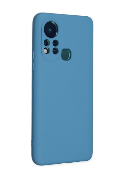 İnfinix Hot 11s Uyumlu Kılıf Nano İçi Kadife Silikon - Mavi