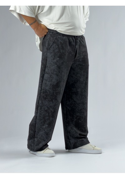 Cocopelli Paça Ayarlamalı Desenli Siyah Erkek Baggy Pantolon Coc3354