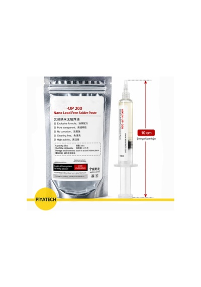 Nano Kurşunsuz Şeffaf Lehim Flux 10cc Şırınga 10 Cm Sıvı Flux