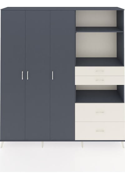 Hyperion Dolap 12 Raflı 4 Çekmeceli Tek Askılı 220x44x243 Antrasit-antrasit/aytaşı Çok Renkli Hyperion Dolap 12 Raflı 4 Çekmeceli Tek Askılı 220x44x243 Antrasit-antrasit/aytaşı Çok Renkli