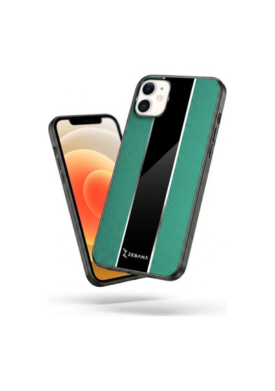 Apple İphone 12 Uyumlu Kılıf Premium Deri Kılıf Yeşil
