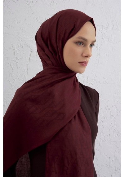 Armine Monogram Desen Edition Şal Bordo