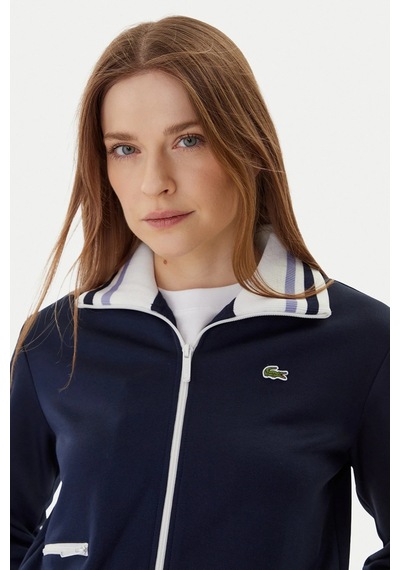 Lacoste Womens Regular Fit Sweatshirt Pamuklu Standart Kesim Kadın Sweatshirt Lacivert