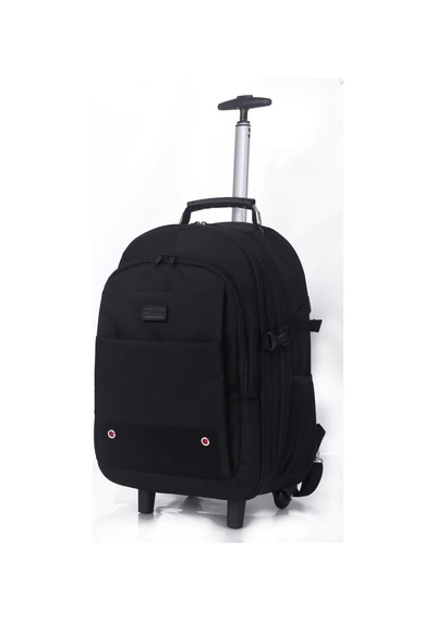 Classone Vıp Travel Serisi Trol-vıp100 Tekerlekli Trolley 17,3,15,6,14 Uyumlu Sırt Laptop Çantası - Siyah Siyah