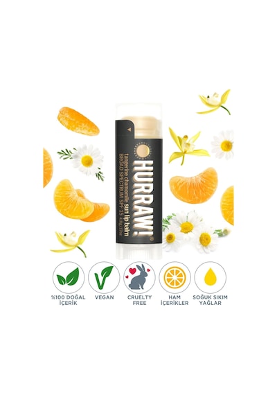Hurraw Sun Lip Balm Güneş Koruyuculu Spf15 4.8g