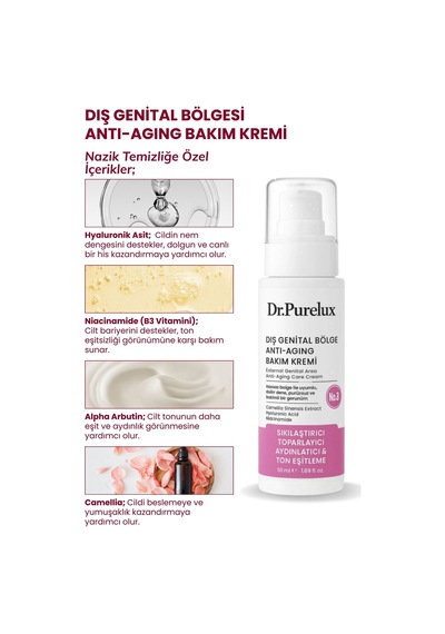 Genital İntim Özel Bölge Bakım Kremi Sıkılaştırıcı & Ton Eşitleyici Krem