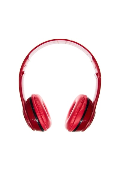 Kırmızı Kulak Üstü Portatif Katlanır Stereo Kulaklık