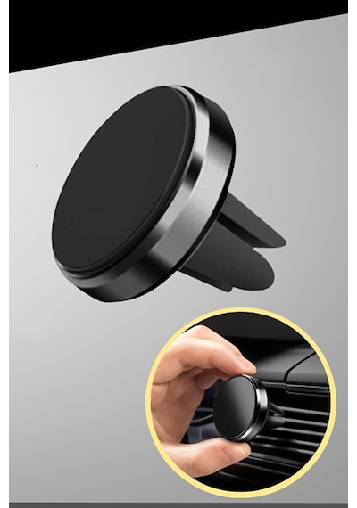 Telefon Araç Içi Tutucu Stant Metal Plaka Magnetic Mıknatıslı Tutucular Için Metal Tutucu Seti -114 Siyah