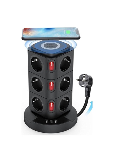 Akıllı Priz 12xpriz 3xusb 2.4 Amper Wireless Kablolu Priz