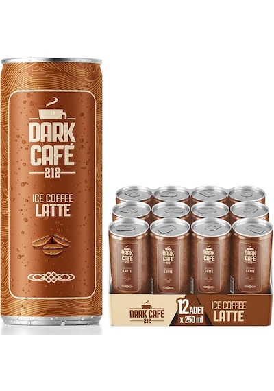 Dark Café 212 Soğuk Kahve Latte 250 Ml X 12 Adet Hazır