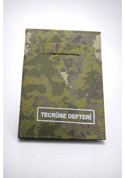 Anadolu Tactical Kamuflaj Kaplı Tecrübe Defteri Dayanıklı Askeri Stil Not Defteri Kareli Sayfa Yeşil