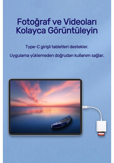 Type-c Sd Tf Microsd Kart Okuyucu, Otg Destekli Hafıza Kart Adaptörü, Telefon Tablet Bilgisayar Kamera Uyumlu, Fotoğraf Video Belge Aktarımı, Kompakt Tak Çalıştır D507
