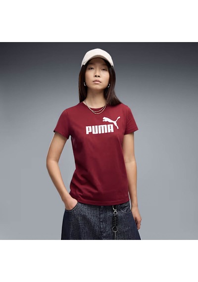 Puma Ess No. 1 Logo Tee S Bordo Kadın T-shirt 682371-23