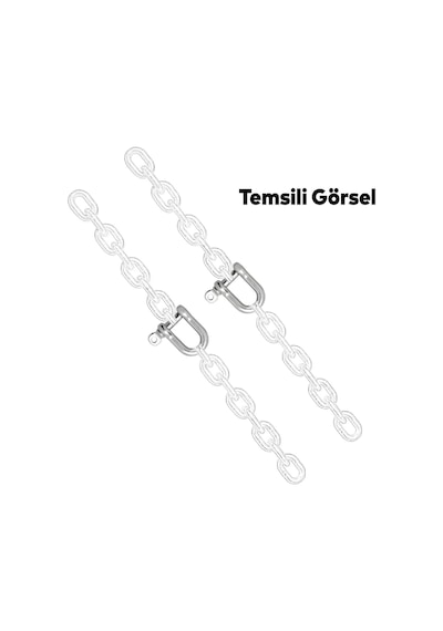 Badem10 Kilitli Karabina U Tipi Zincir Kilidi 12 Mm Kilit Salıncak Askısı Ek Bağlantı Parça Aparat 2 Adet