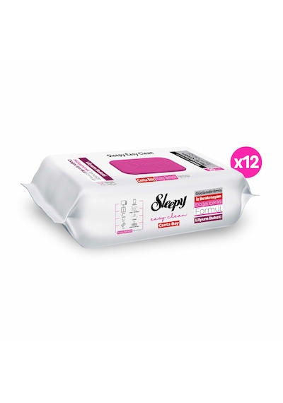 Sleepy Easy Clean Lilyum Buketi Yüzey Temizlik Havlusu Çanta Boy 12x20 240 Yaprak Beyaz