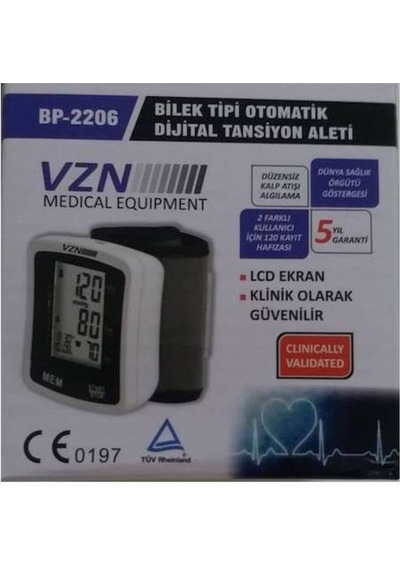 Bp-2206 Bilekten Tam Otomatik Tansiyon Aleti