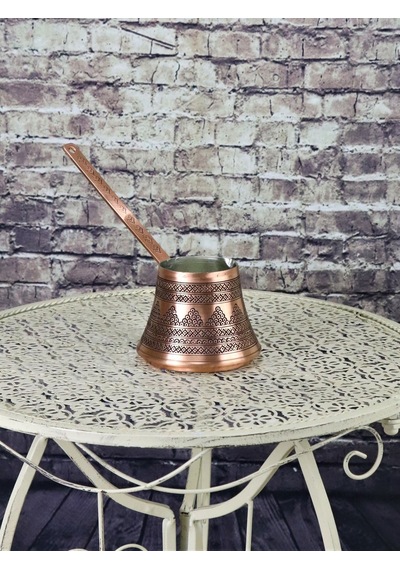 Üzümlü Bakır Cezve 5 Fincanlık