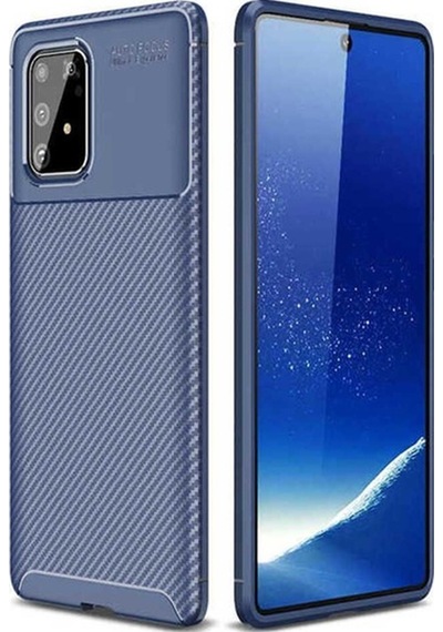 Samsung Uyumlu Galaxy A91 S10 Lite Kılıf Zore Negro Silikon Kapak Lacivert